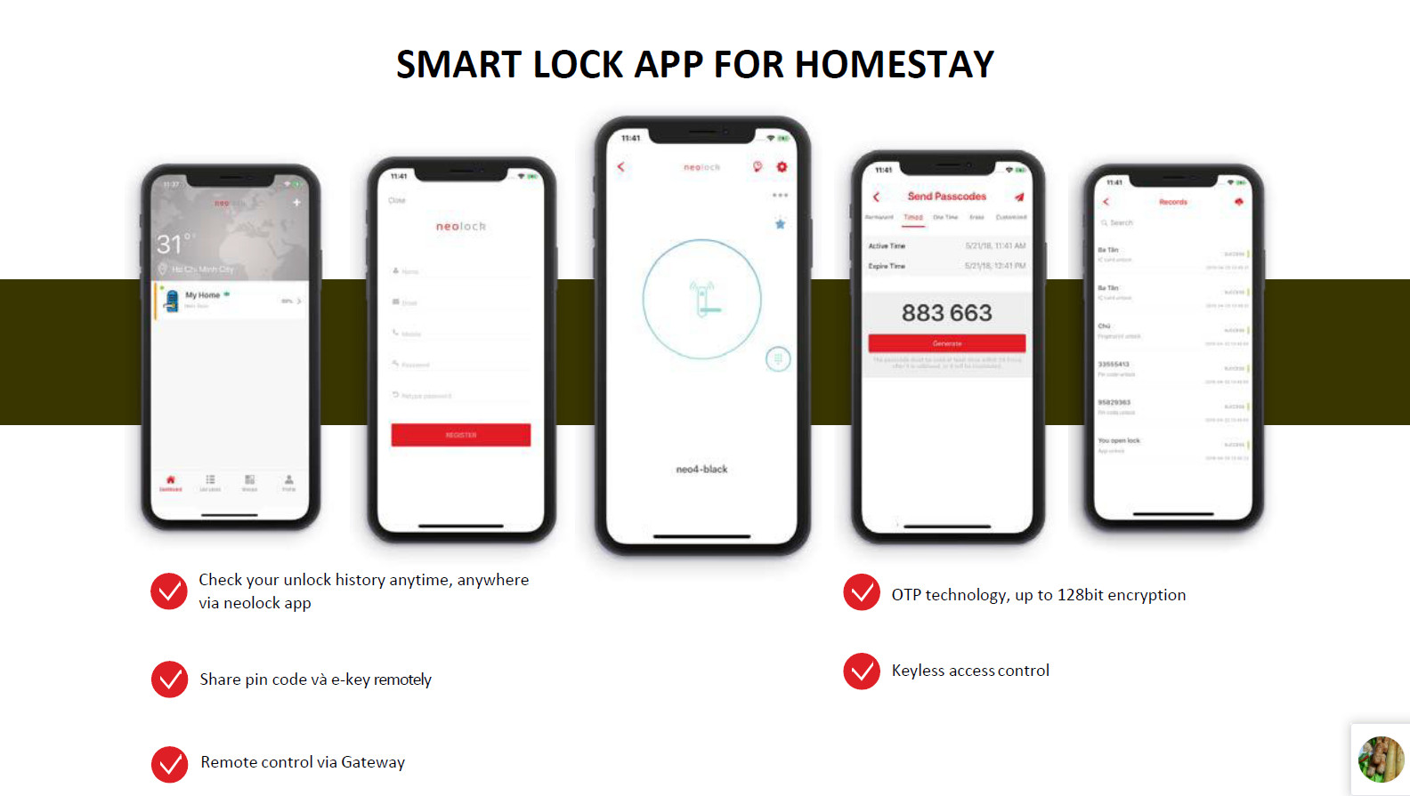 Develop mobile APP for smart lock neolock